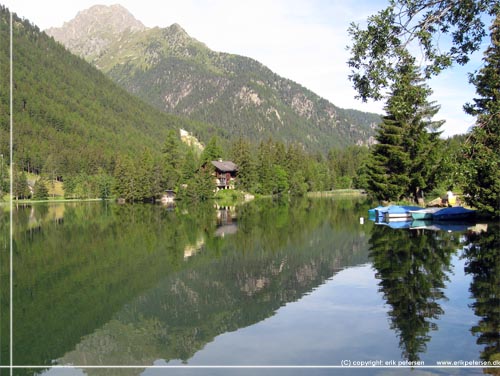 TMB. Champex Lac, sen ved den populre turist by Champex i Valais regionen