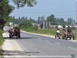 Bulgarien. Landevejen mellem Dobriniste og Bansko