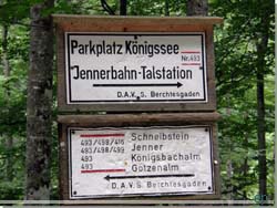 Skiltning godt midtvejs p vej op til Knigsbachalm [Klik for et strre billede]