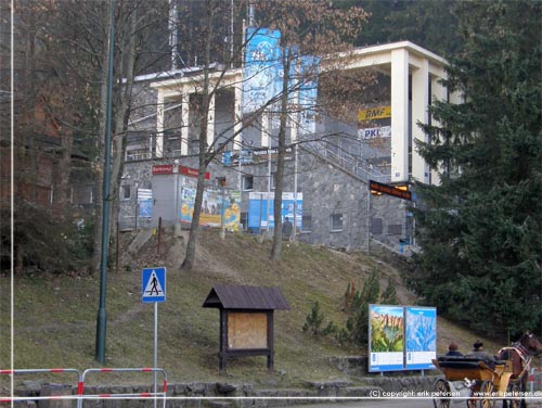 Kuznice. Kabelbanen der frer op til Kasprowy Wierch (1987 m)