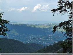 Fin udsigt over dalen og Zakopane