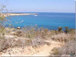 Cypern. Et kig tilbage mod Konnos Bay [Klik for et strre billede]